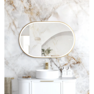 Noosa Led 900(H)x600(W) Gold Metal Frame Mirror- Install Horizontal or Vertical